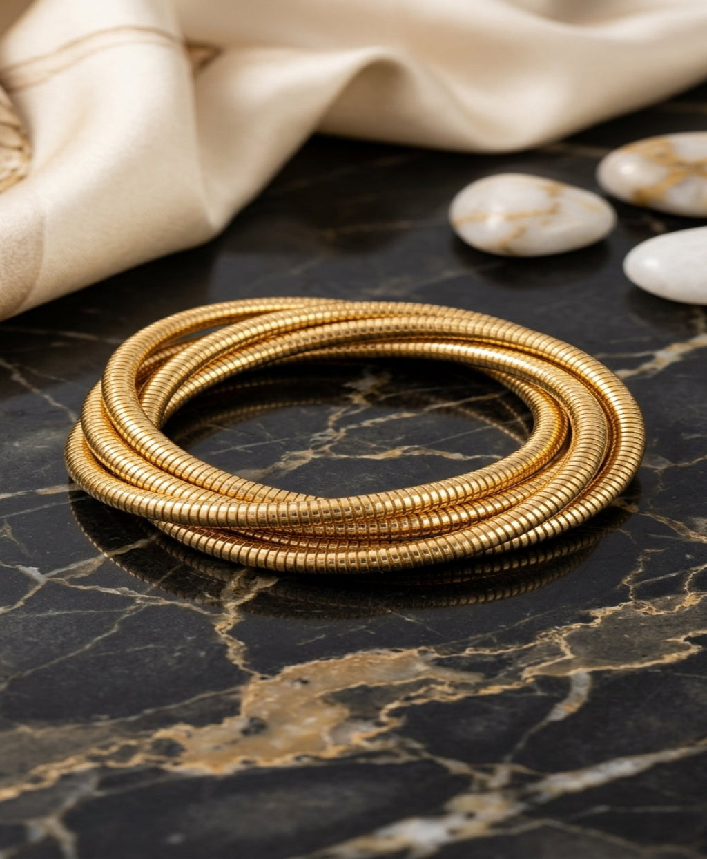 Gold snake chain bracelet