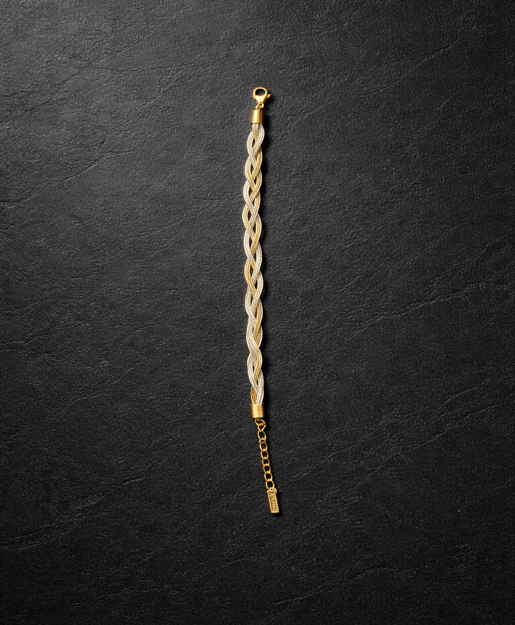 Dual tone braid bracelet