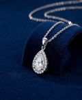 Silver teardrop necklace