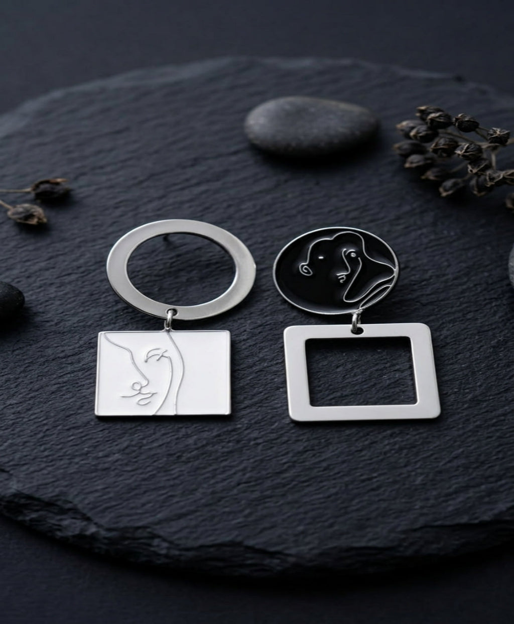 Abstract Face Earrings