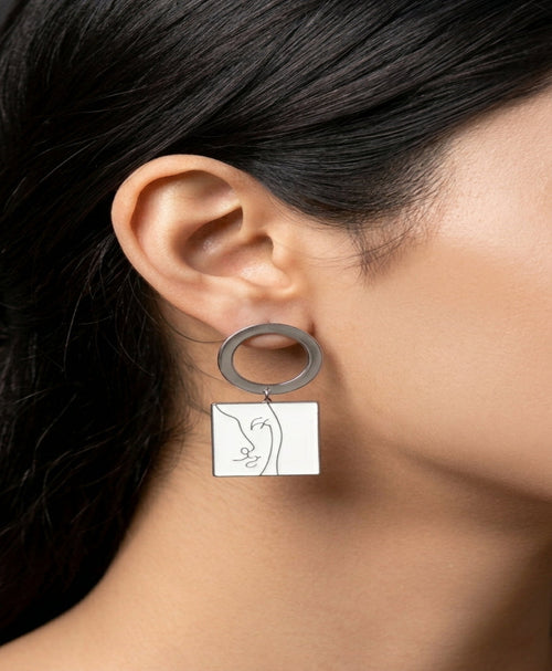Abstract Face Earrings