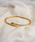 Gold Plated Nail Bracelet