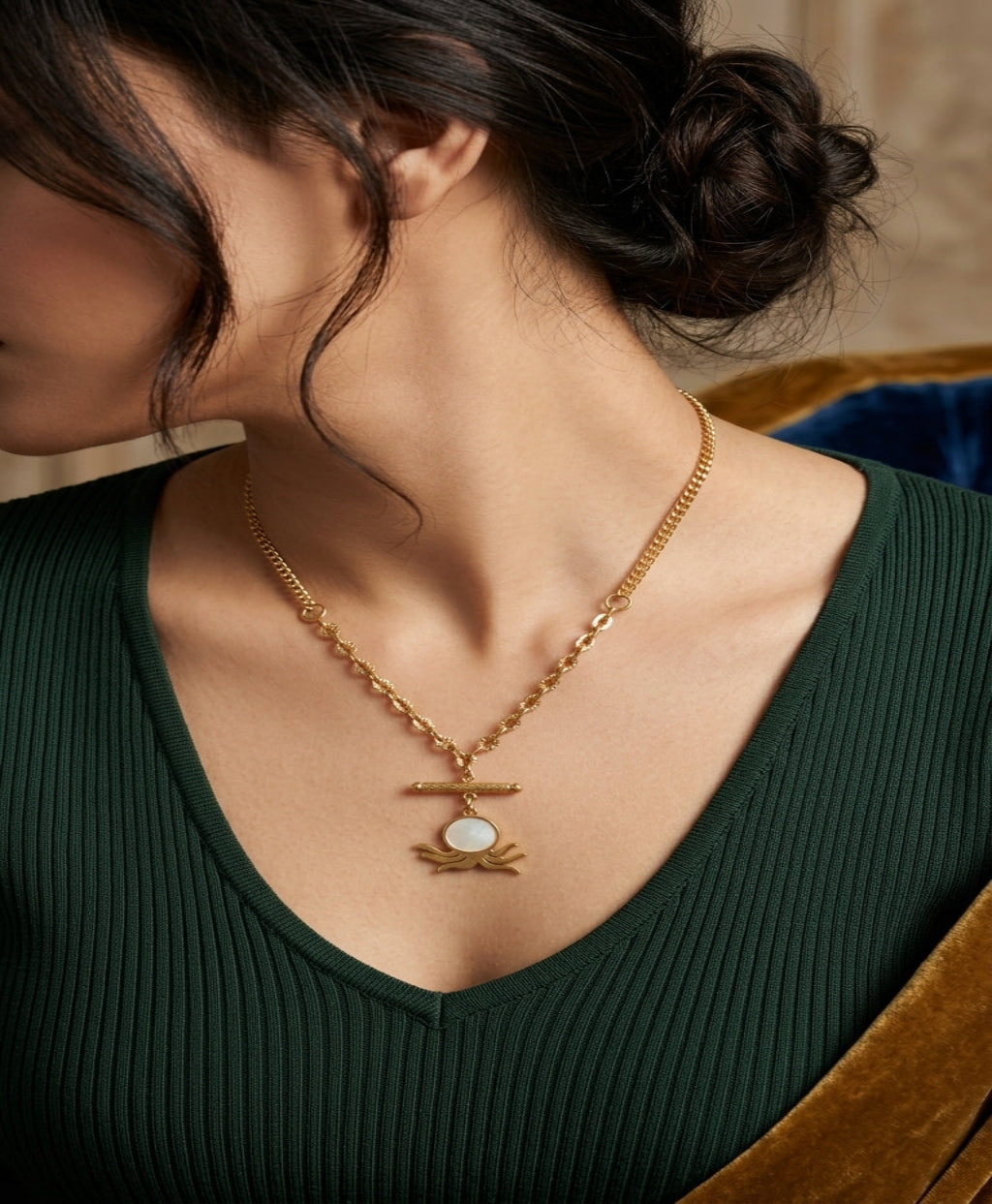 Octopus T-Bar Necklace